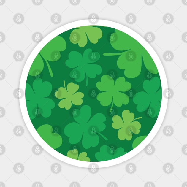 Lucky 4 Leaf Clover Pattern Magnet by designminds1